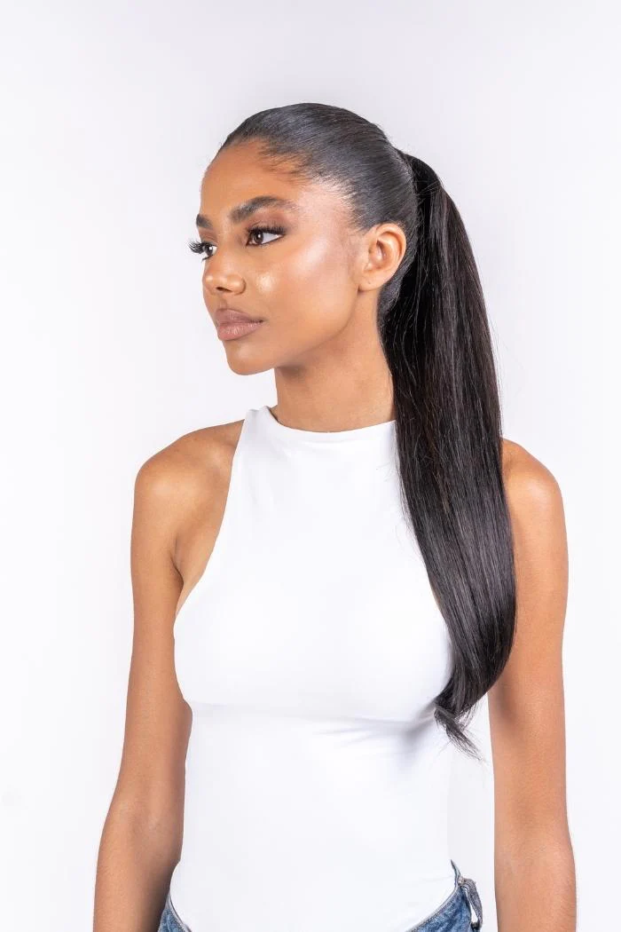 20" Classic Straight Up Wrap Around Ponytail - Image 12