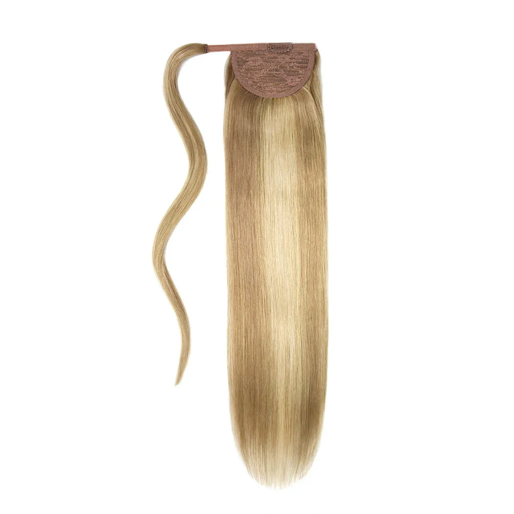 Biscuit Blondey (#18/613) Straight Up Wrap Around Ponytail