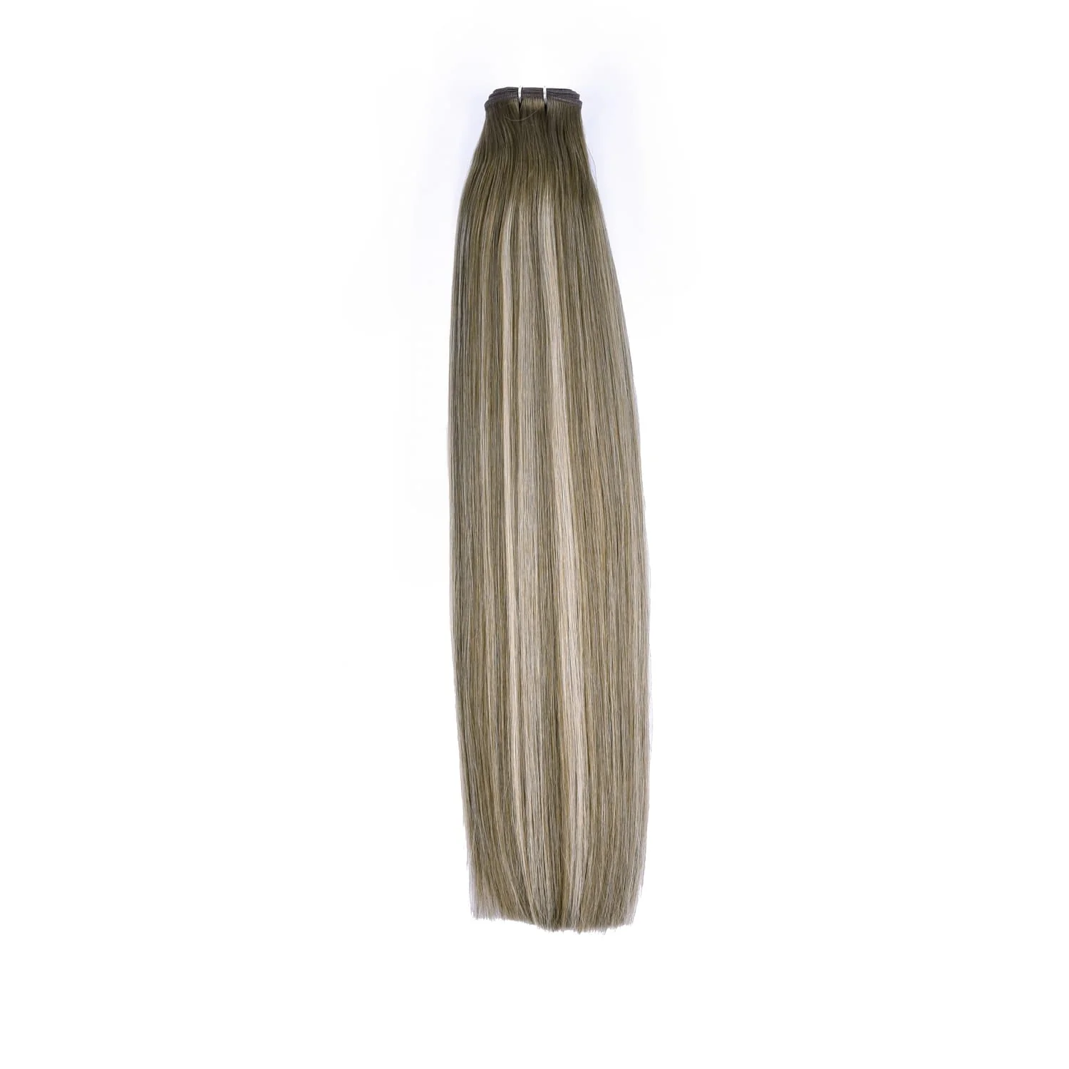 Ash Bronde Balayage Remy Royale Flat Weft Hair Extensions - Image 3
