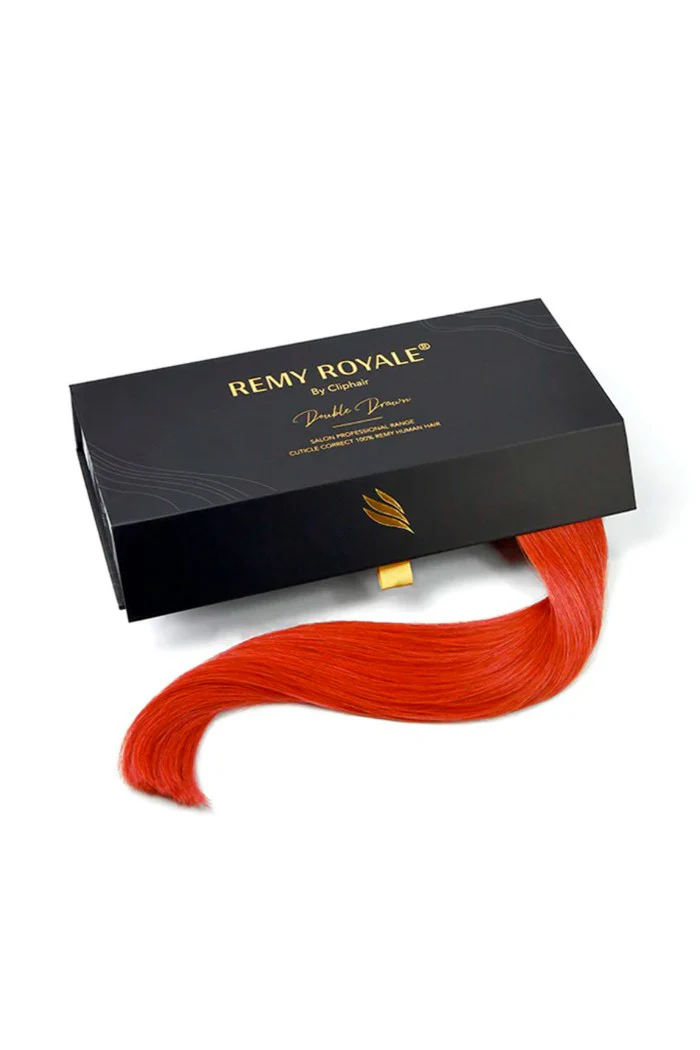 Bright Red Nano Ring Hair Extensions - Image 3