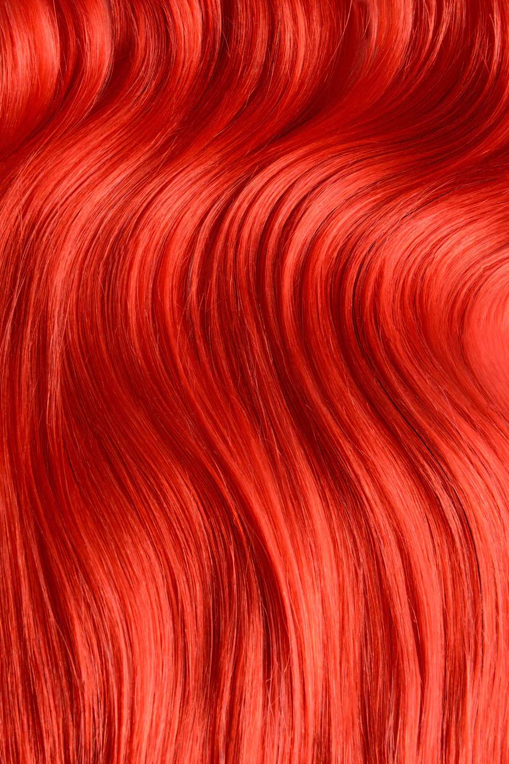Bright Red Nano Ring Hair Extensions - Image 4