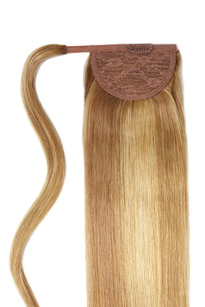 Butterscotch Blonde (#10/16) Straight Up Wrap Around Ponytail - Image 2