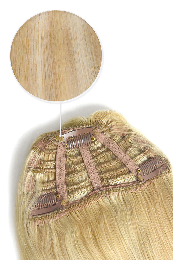 Clip in /on Human Hair Fringe / Bangs - Barbie Blonde (#16/60) - Image 2