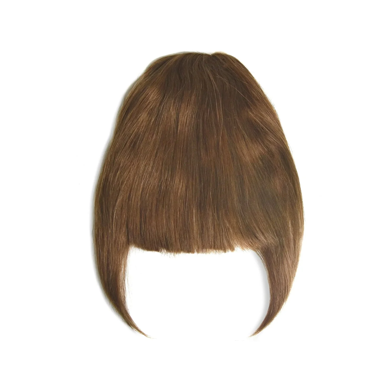 Clip in /on Remy Human Hair Fringe / Bangs - Medium Ash Brown (#8)