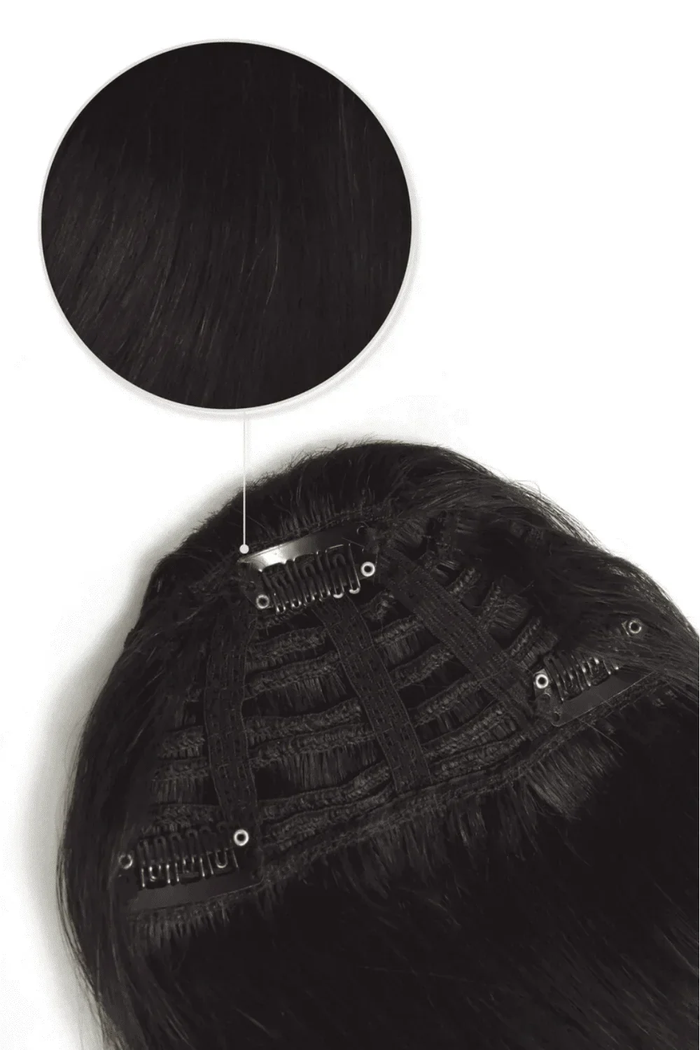 Darkest Brown Clip In Fringe (#2) - Image 3