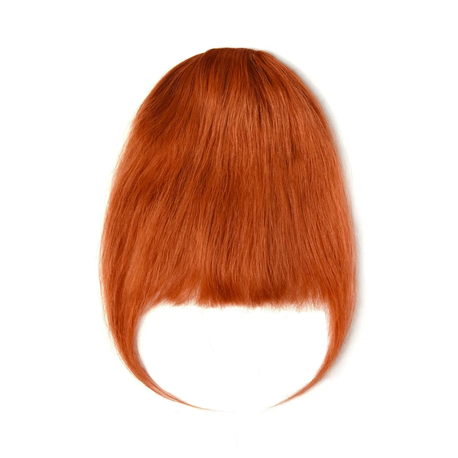 Clip in /on Remy Human Hair Fringe / Bangs - Flaming Ginger (#350)