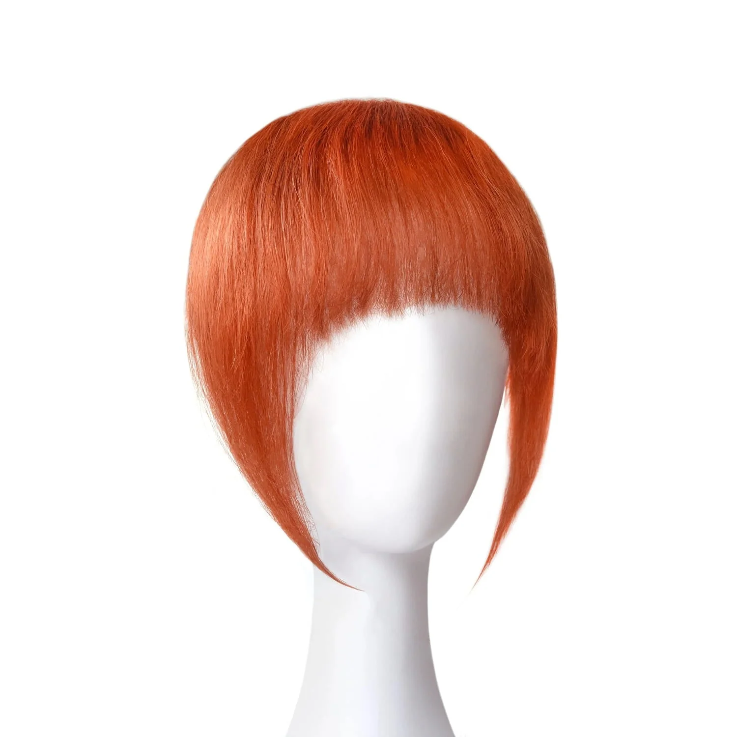 Clip in /on Remy Human Hair Fringe / Bangs - Flaming Ginger (#350) - Image 2