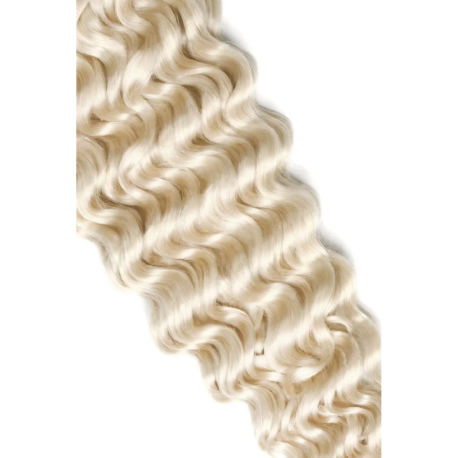 Curly Clip-In Human Hair Extensions - Lightest Blonde (#60) - Image 4