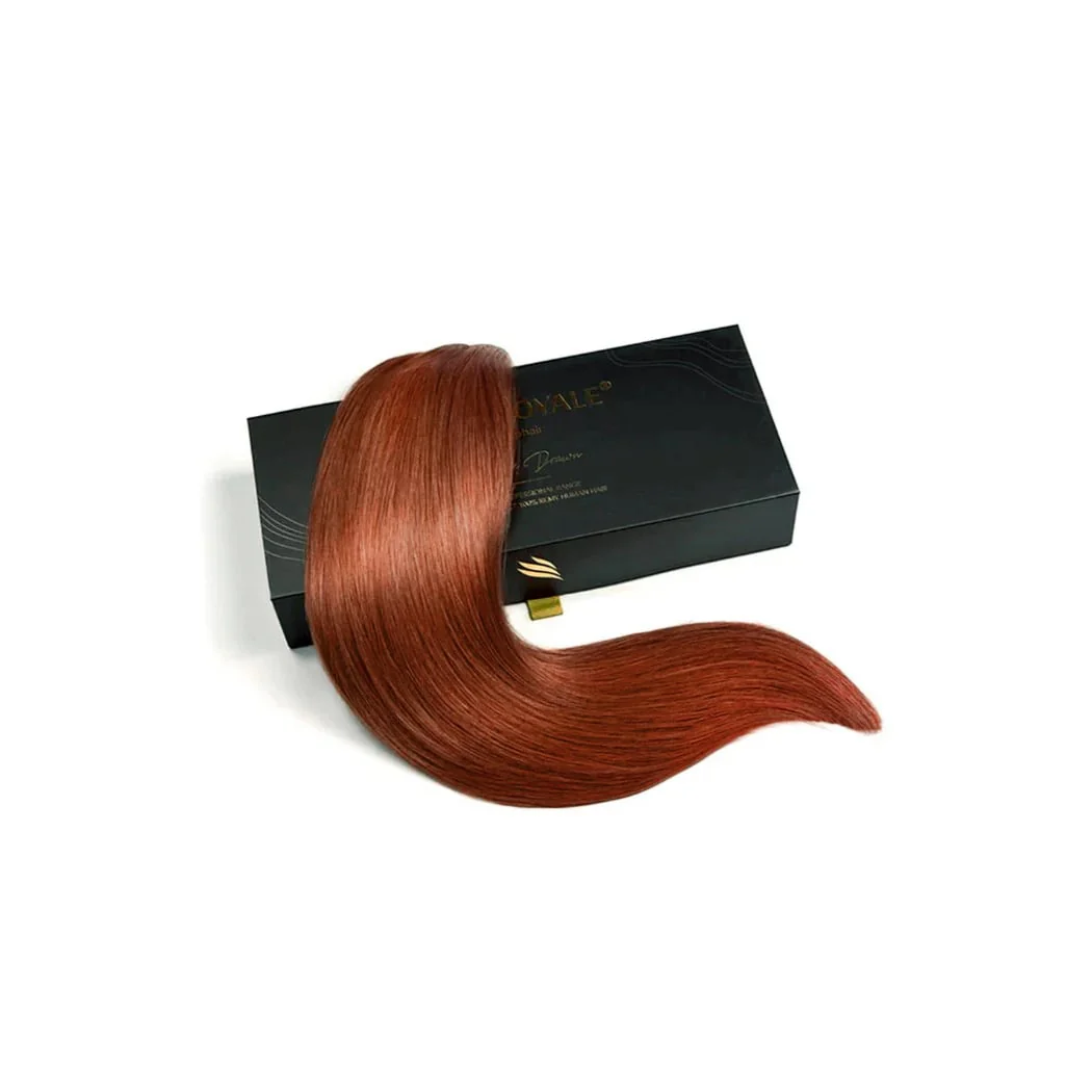 Dark Auburn/Copper Red (#33) Remy Royale Double Drawn Weave Extensions - Image 3