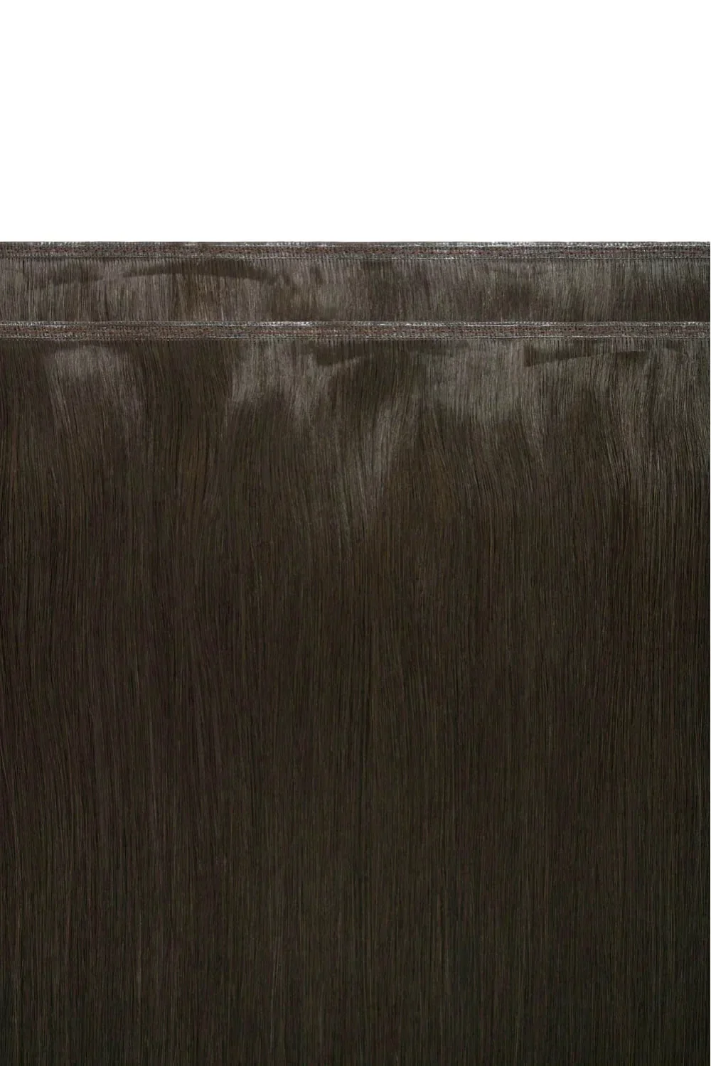 Dark Brown (#3) Remy Royale Flat Weft Hair Extensions - Image 3