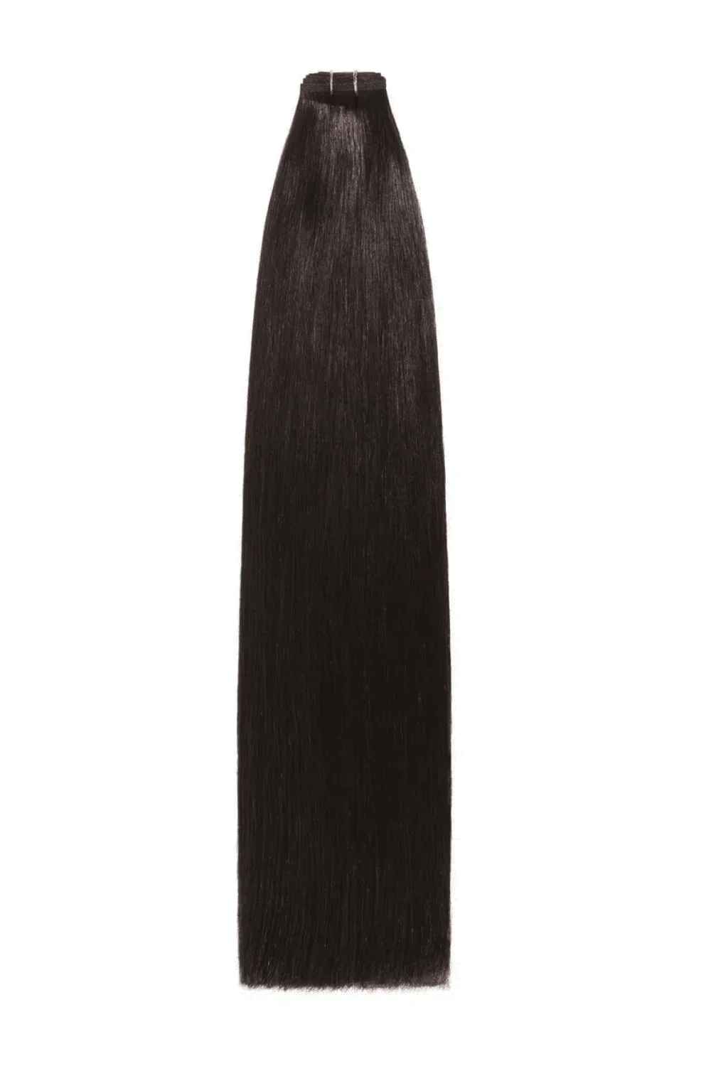 Darkest Brown (#2) Remy Royale Flat Weft Hair Extensions - Image 3