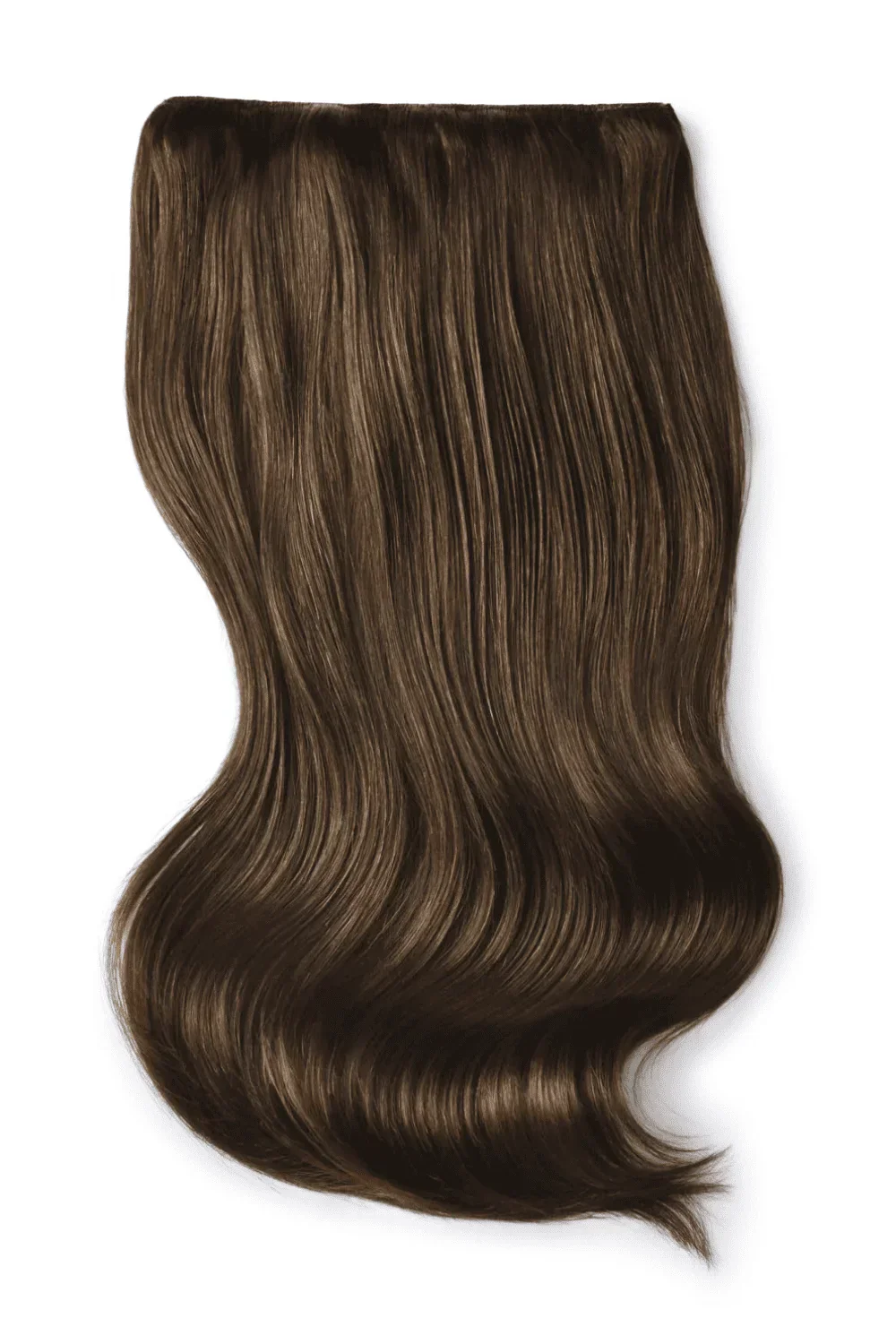 Double Wefted Full Head Remy Clip in Human Hair Extensions - Medium Brown (#4)