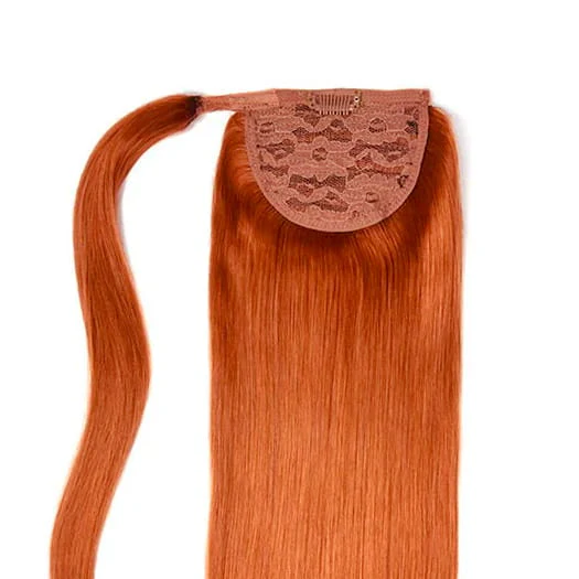 Flaming Ginger (#350) Straight Up Wrap Around Ponytail - Image 2