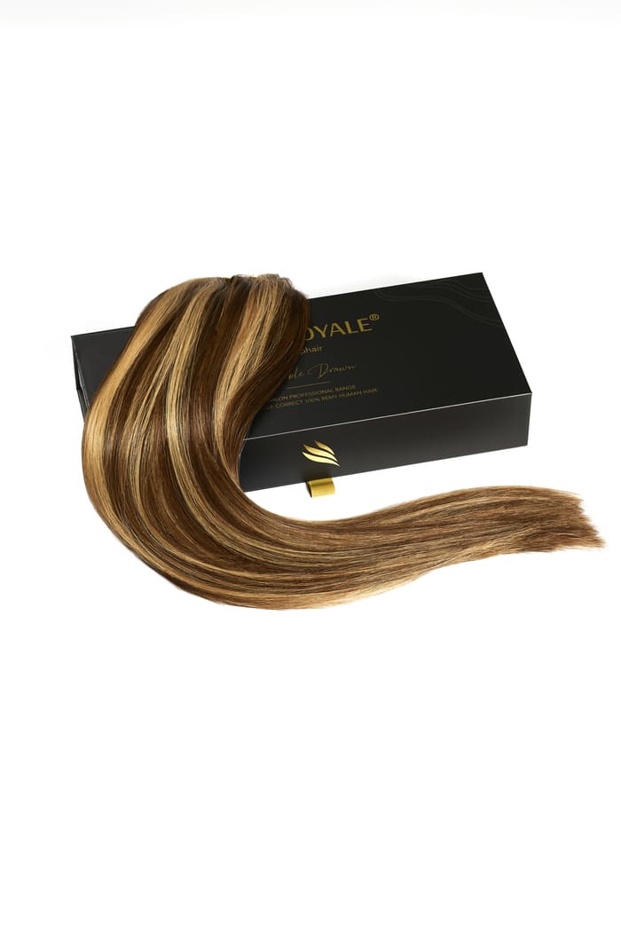 Hazelnut Brondie (#6/27) Remy Royale Double Drawn Weave Extensions - Image 2