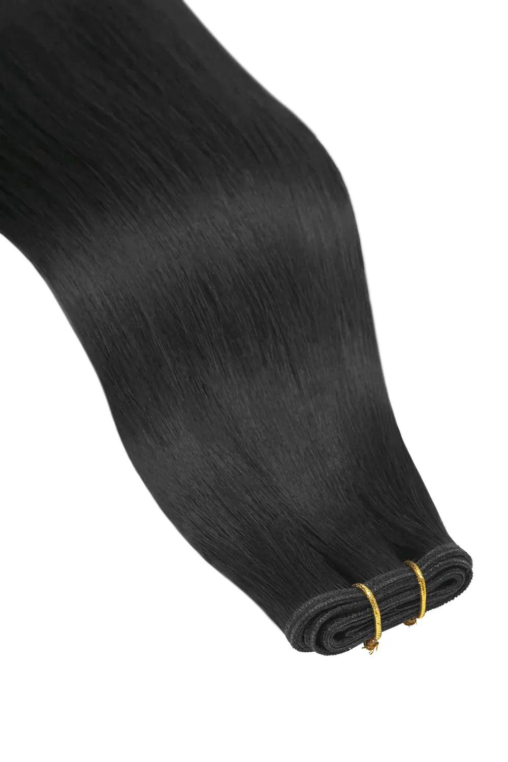 Jet Black (#1) Remy Royale Flat Weft Hair Extensions - Image 3