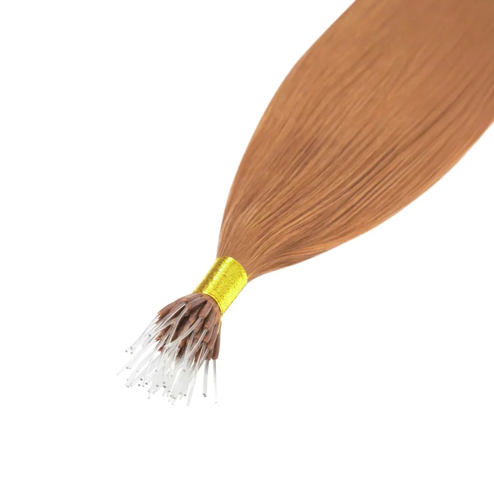 Light Auburn (#30) Remy Royale Nano Bond Hair Extensions - Image 2