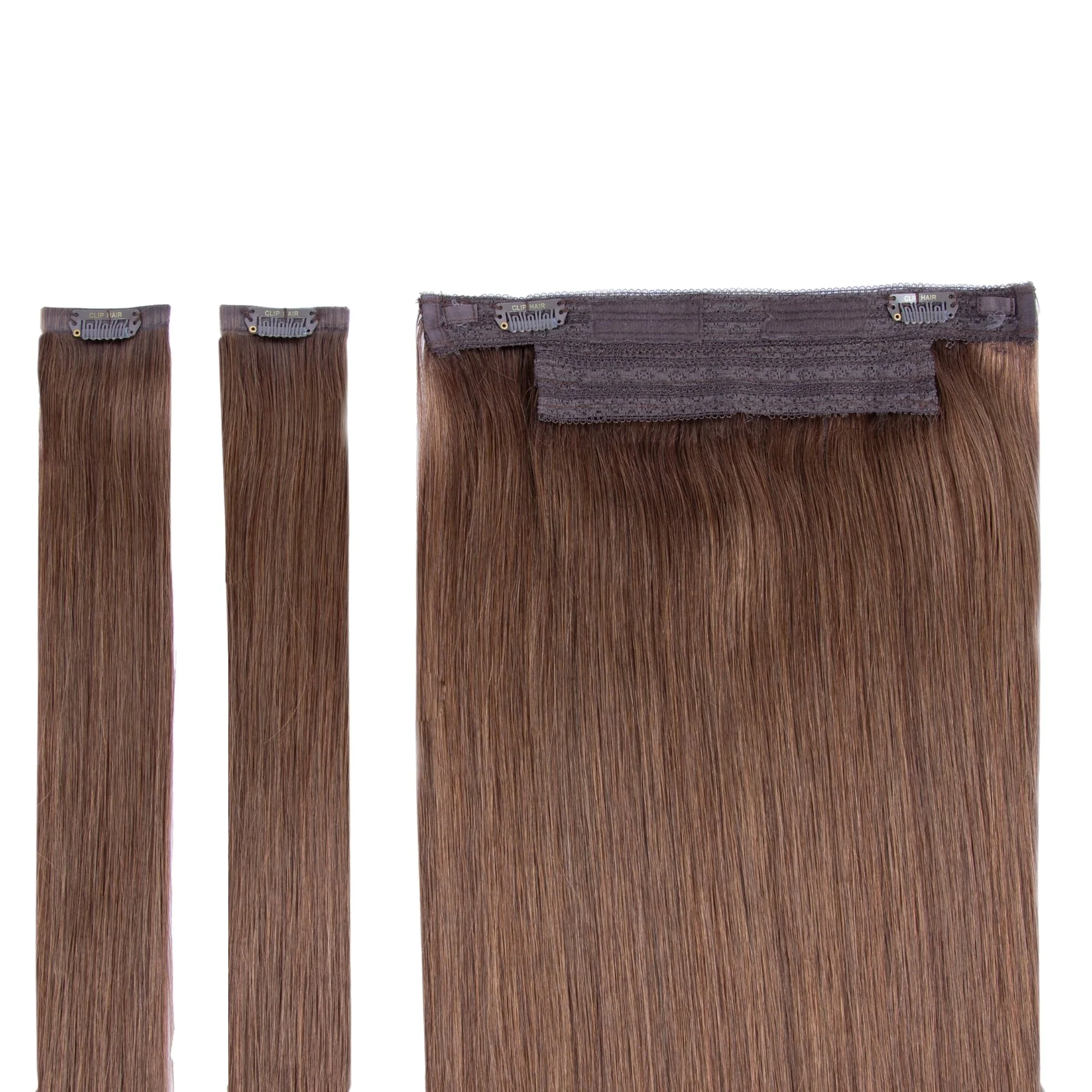 Light Brown (#6) Halo Hair Extensions - Image 2