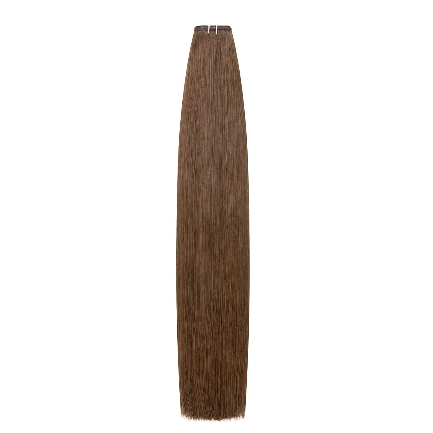 Light Brown (#6) Remy Royale Flat Weft Hair Extensions - Image 2