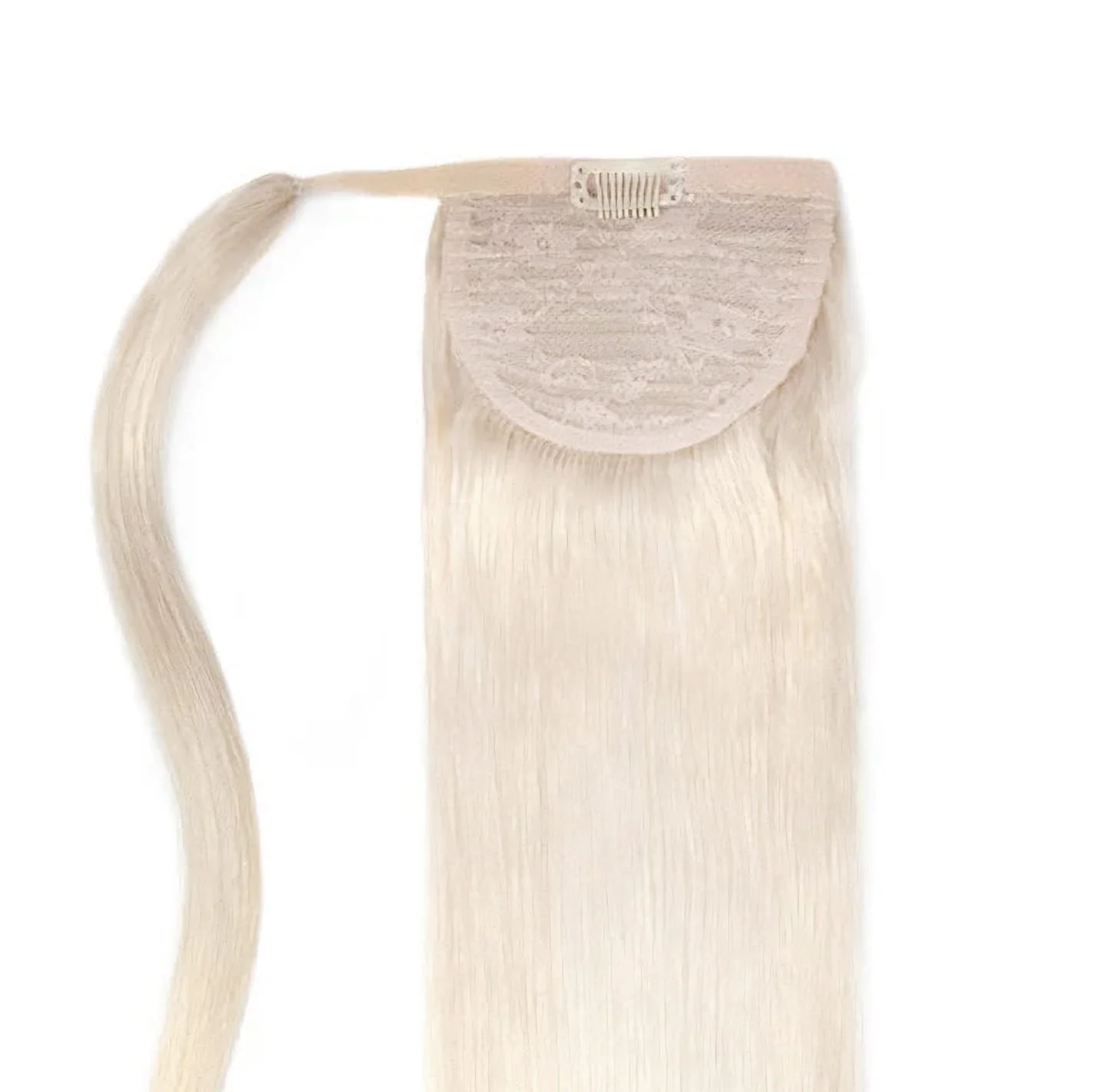 Lightest Blonde (#60) Straight Up Wrap Around Ponytail - Image 2