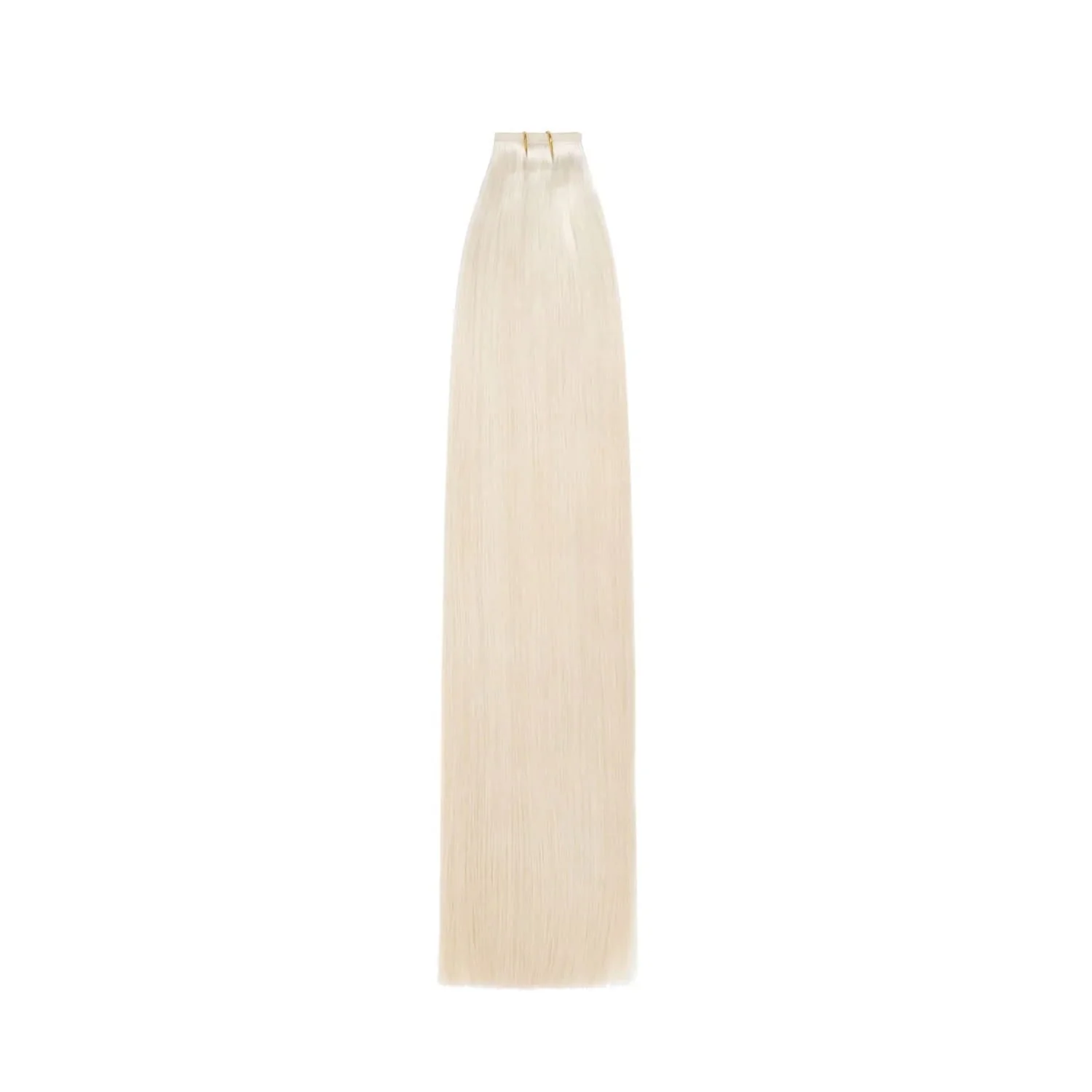 Lightest Blonde (#60) Remy Royale Flat Weft Hair Extensions - Image 3