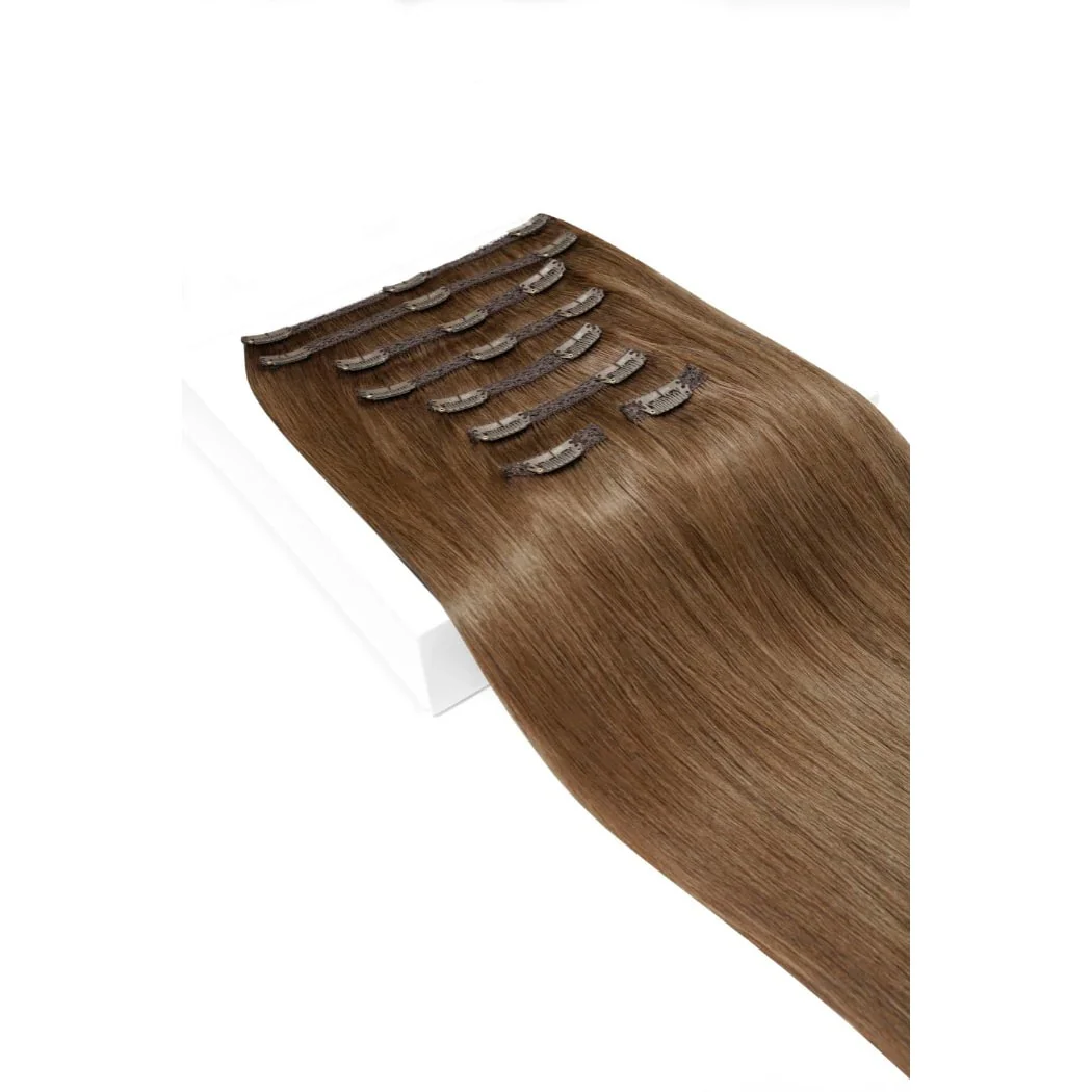 Medium Ash Brown (#8) Ultra-Volume Clip In Full Head Set (240-300G) - Image 2