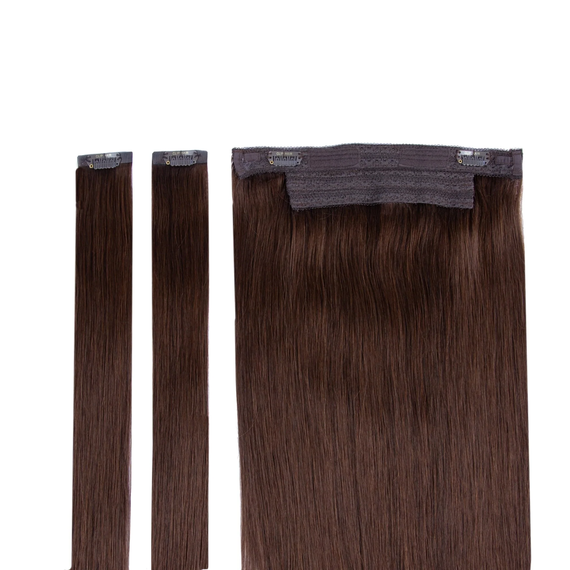 Medium Brown (#4) Halo Hair Extensions - Image 2
