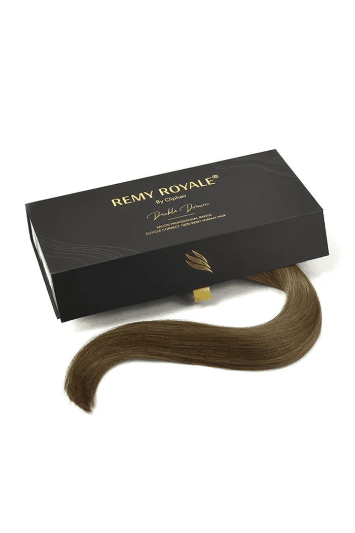Nano Ring Hair Extensions Double Drawn - Ash Brown (#9) - Image 3