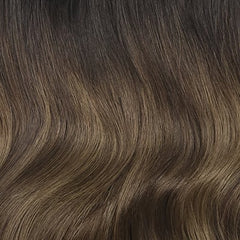 Nano Ring Hair Extensions Double Drawn - Espresso Melt Balayage - Image 2