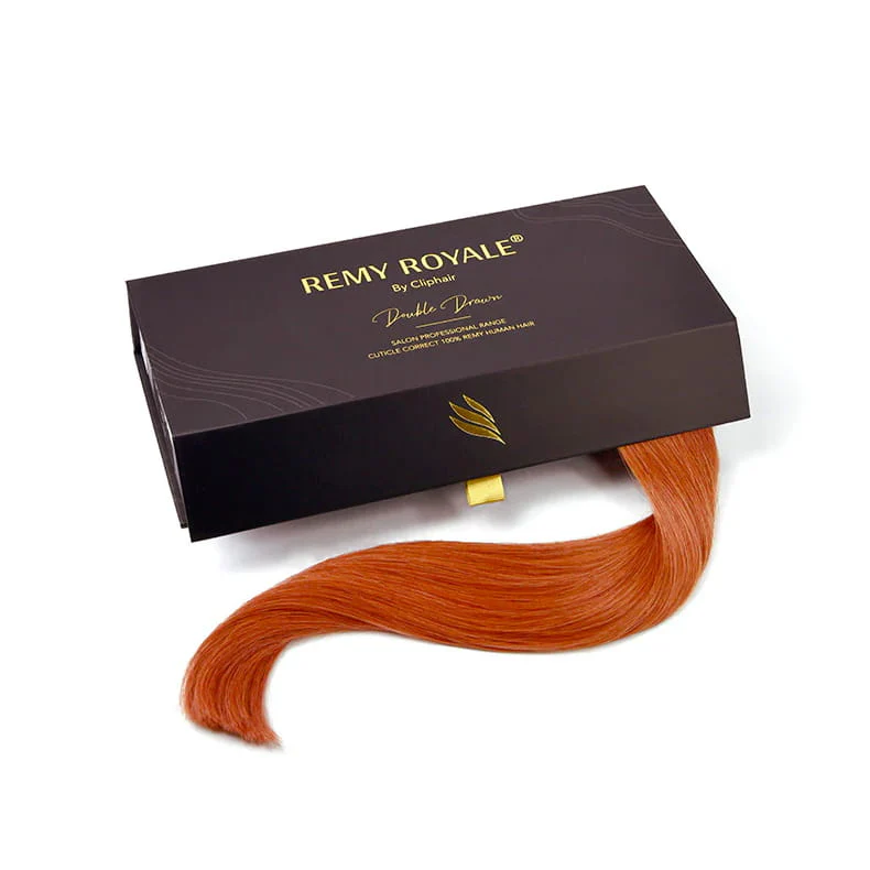 Nano Ring Hair Extensions Double Drawn - Flaming Ginger (#350) - Image 3