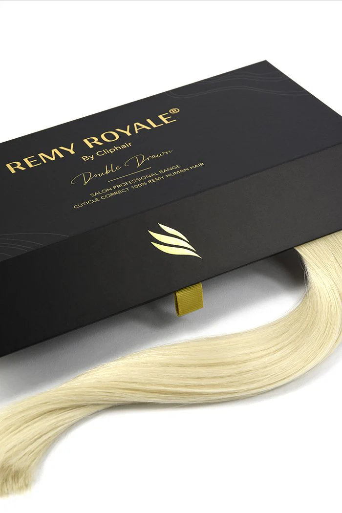 Nano Ring Hair Extensions Double Drawn - Ice Blonde - Image 4