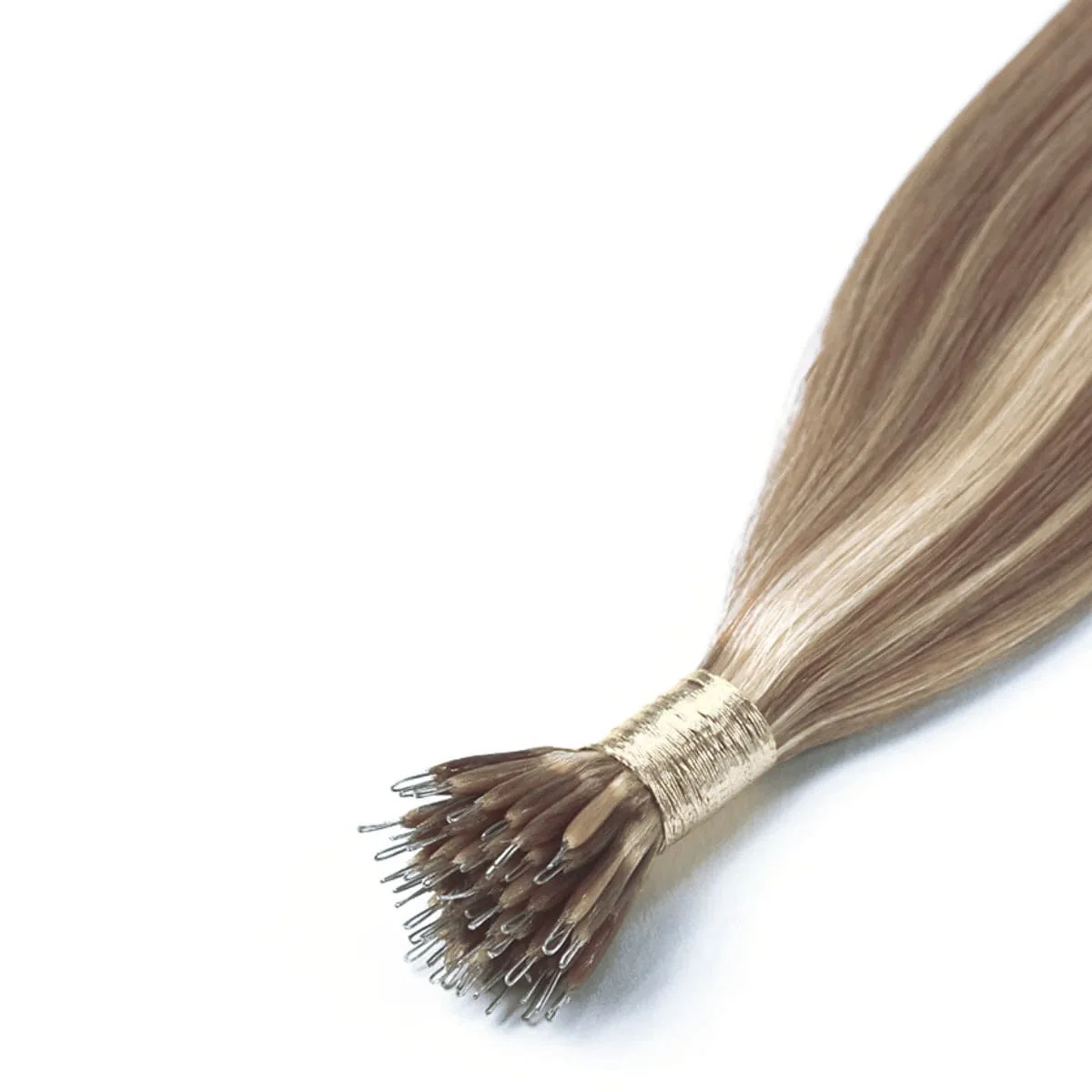 Nano Ring Hair Extensions Double Drawn - Oak Brondie - Image 2