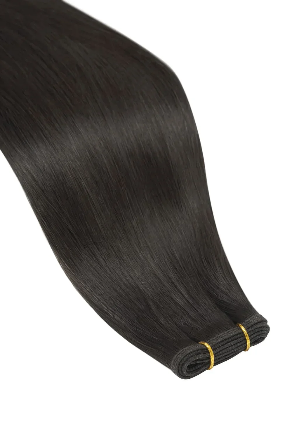 Off/Natural Black (#1B) Remy Royale Flat Weft Hair Extensions - Image 3