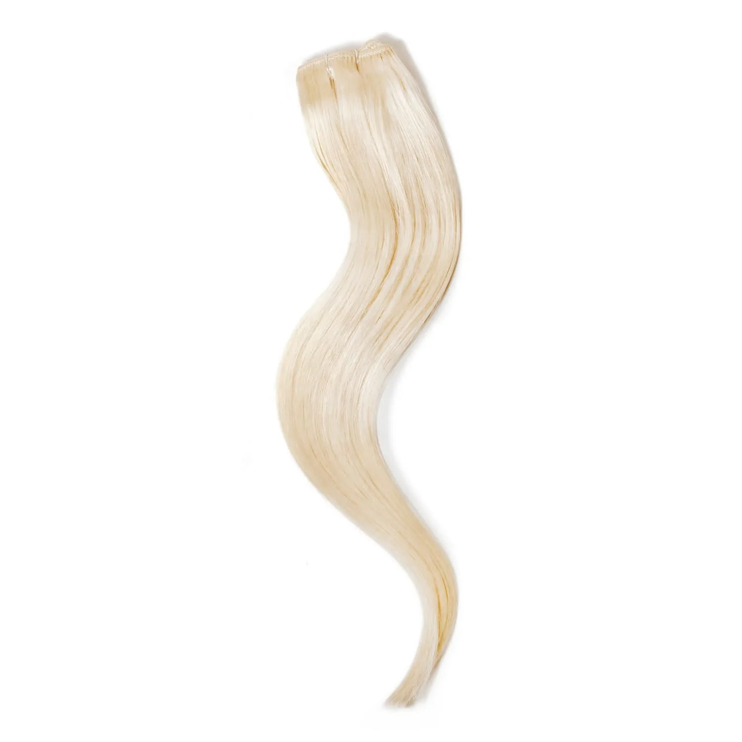 One Piece Top-up Remy Clip in Human Hair Extensions - Bleach Blonde (#613) - Image 3