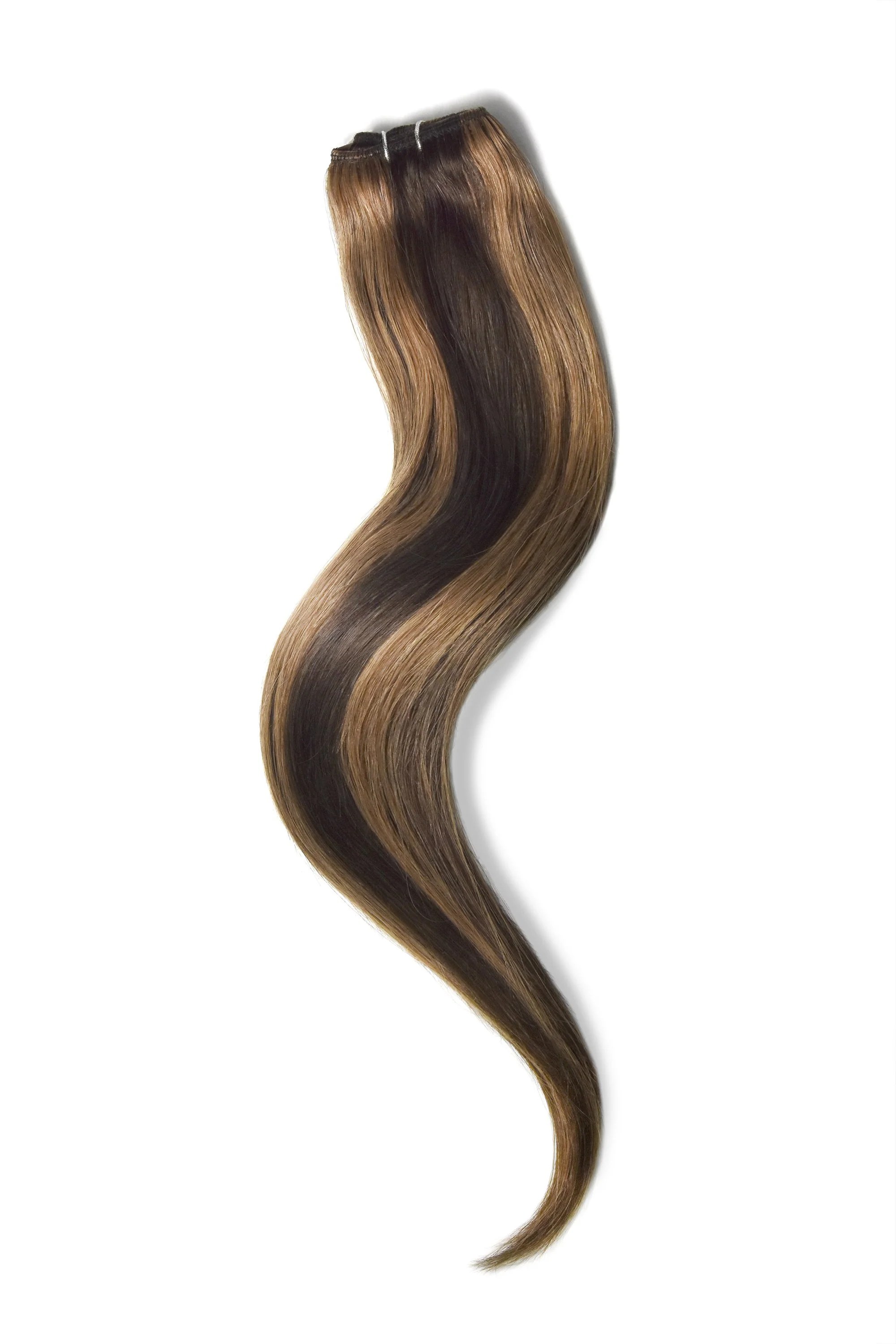 One Piece Top-up Remy Clip in Human Hair Extensions - Cinnamon Brownie (#4/30) - Image 3