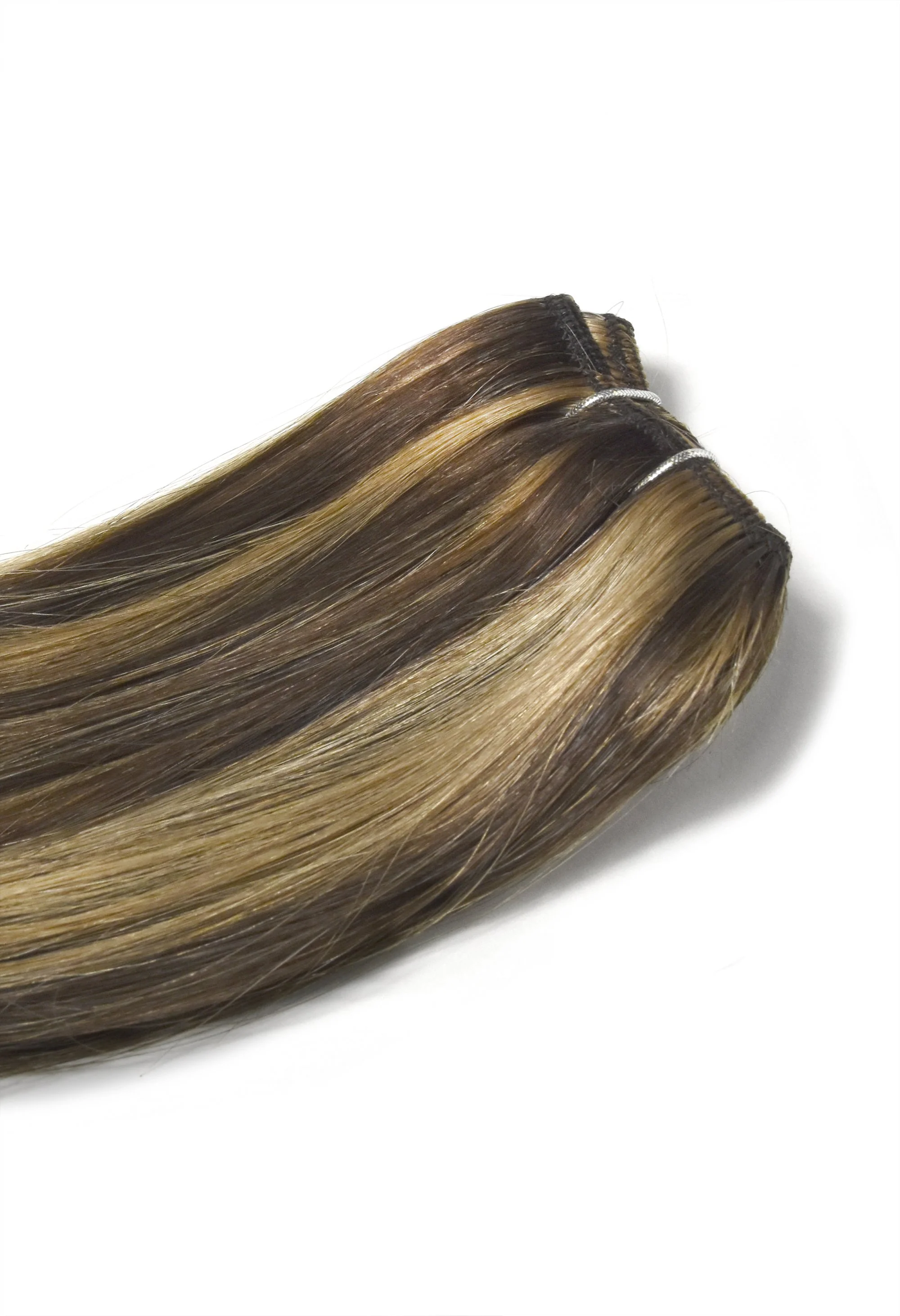 One Piece Top-up Remy Clip in Human Hair Extensions - Chocolate Honey (#4/27) - Image 2