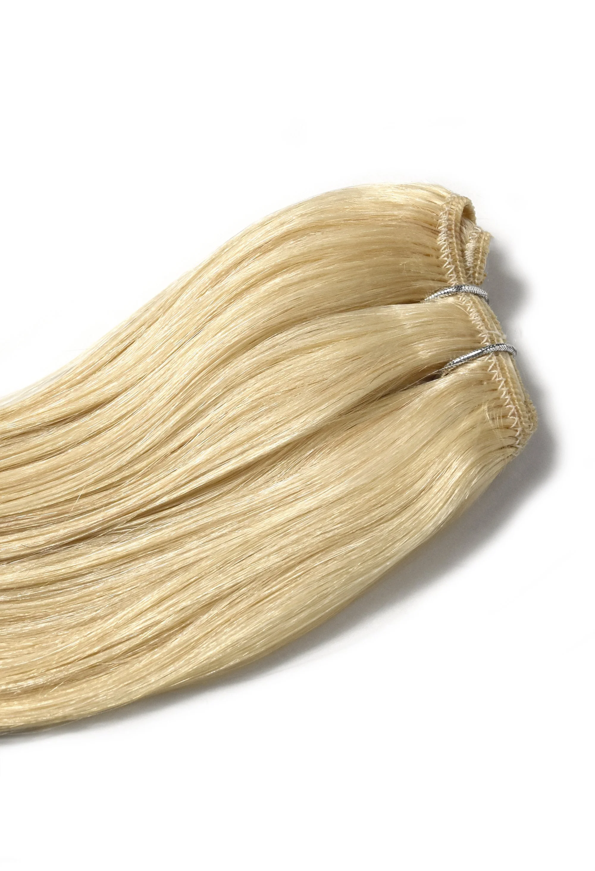 One Piece Top-up Remy Clip in Human Hair Extensions - Light Ash Blonde (#22) - Image 2