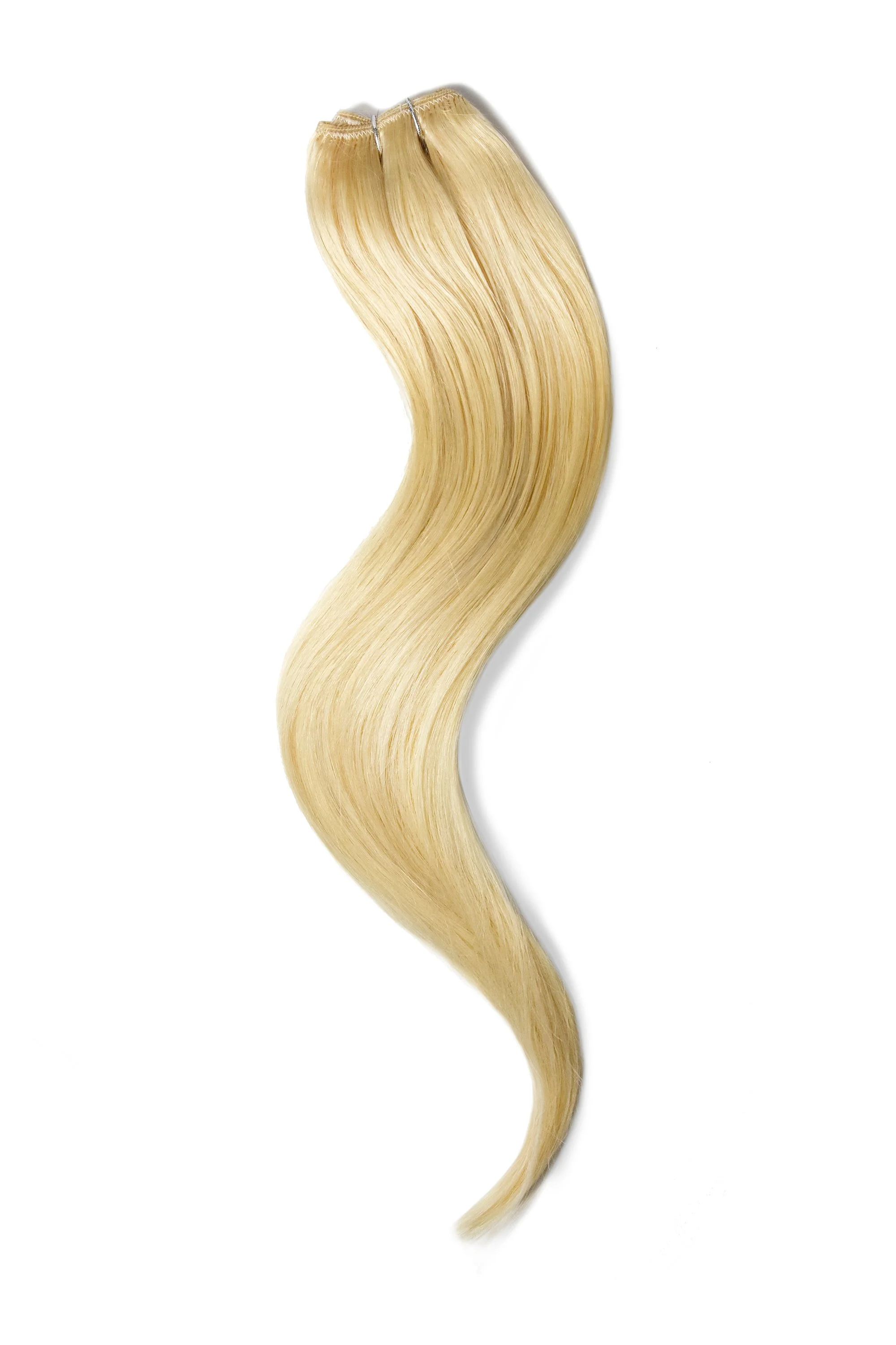 One Piece Top-up Remy Clip in Human Hair Extensions - Light Ash Blonde (#22) - Image 3
