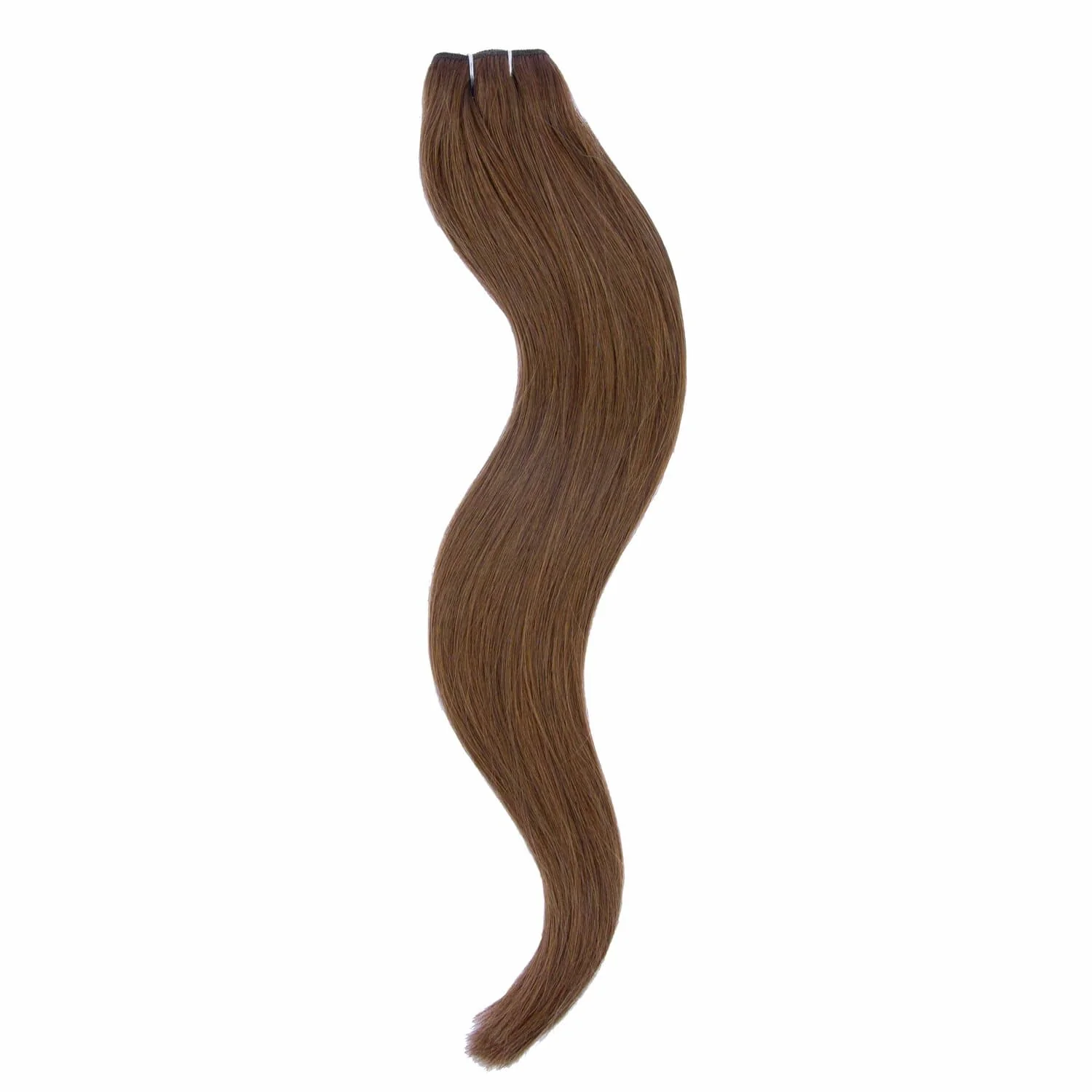 One Piece Top-up Remy Clip in Human Hair Extensions - Light/Chestnut Brown (#6) - Image 3
