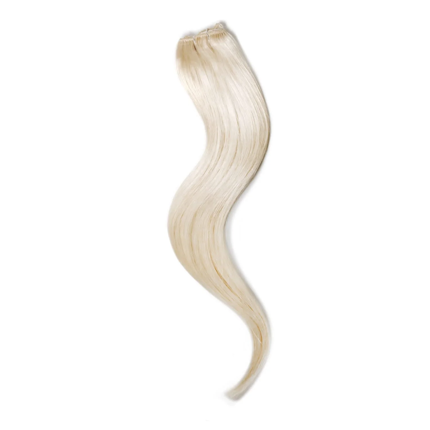One Piece Top-up Remy Clip in Human Hair Extensions - Lightest Blonde (#60) - Image 3