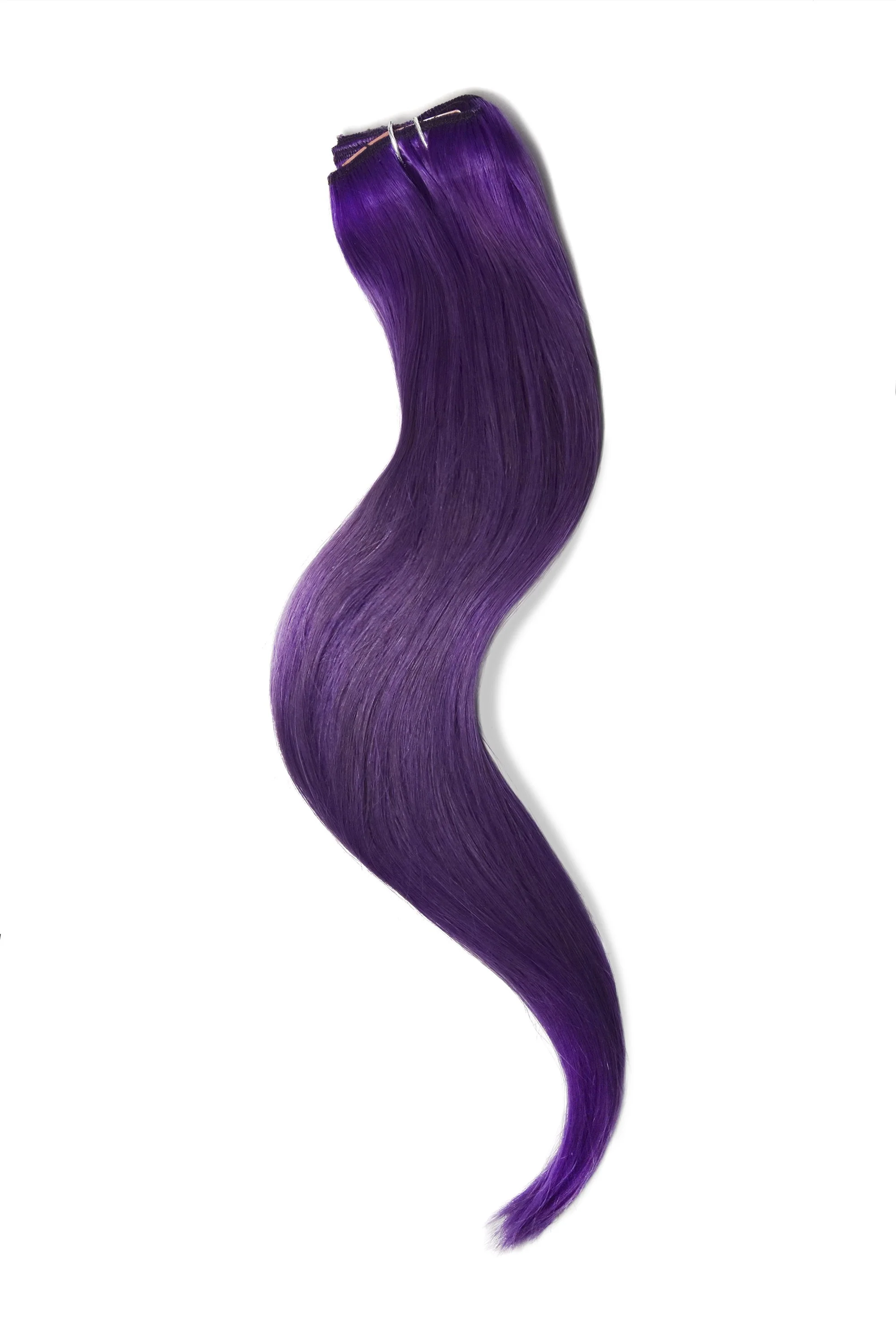 One Piece Top-up Remy Clip in Human Hair Extensions - Purple - Image 3