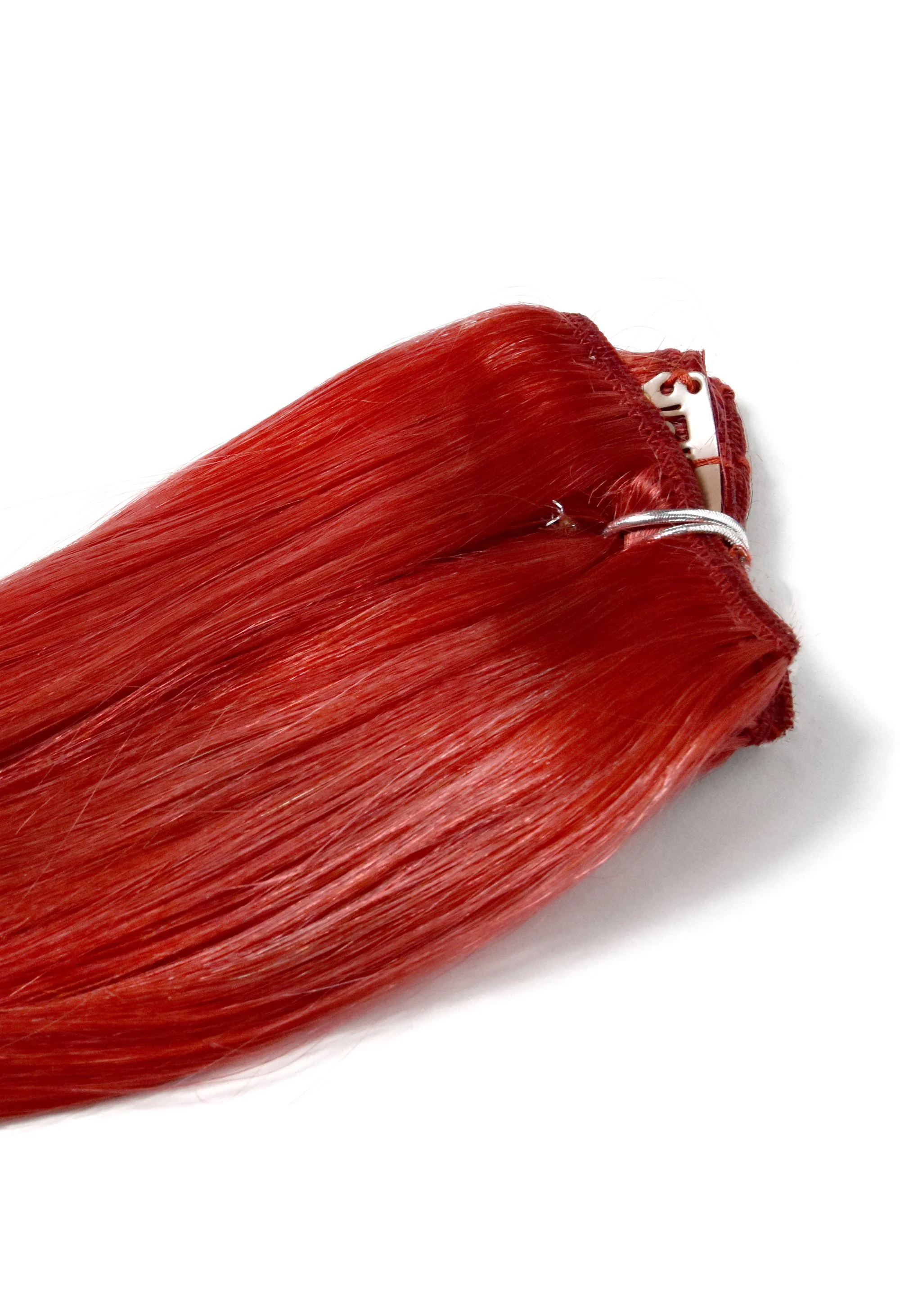 One Piece Top-up Remy Clip in Human Hair Extensions - Bright Red - Image 2