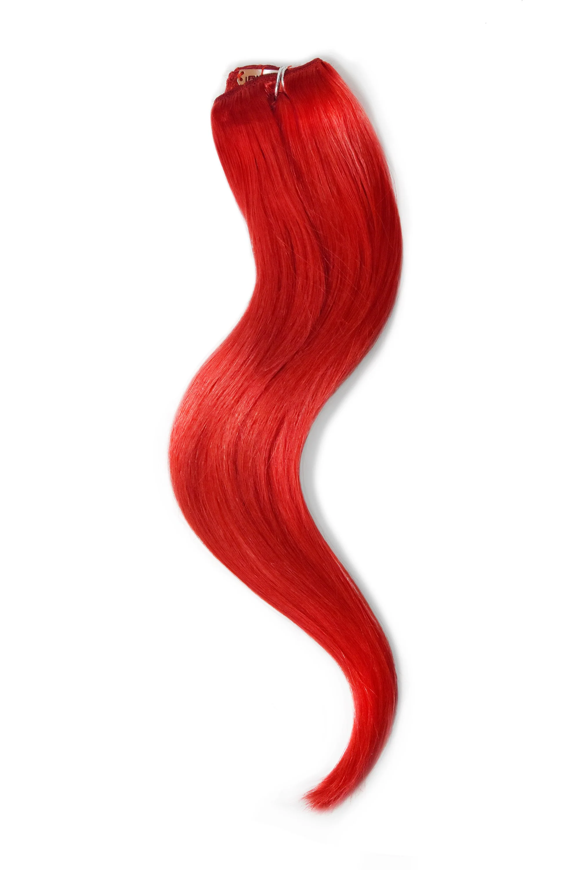 One Piece Top-up Remy Clip in Human Hair Extensions - Bright Red - Image 3
