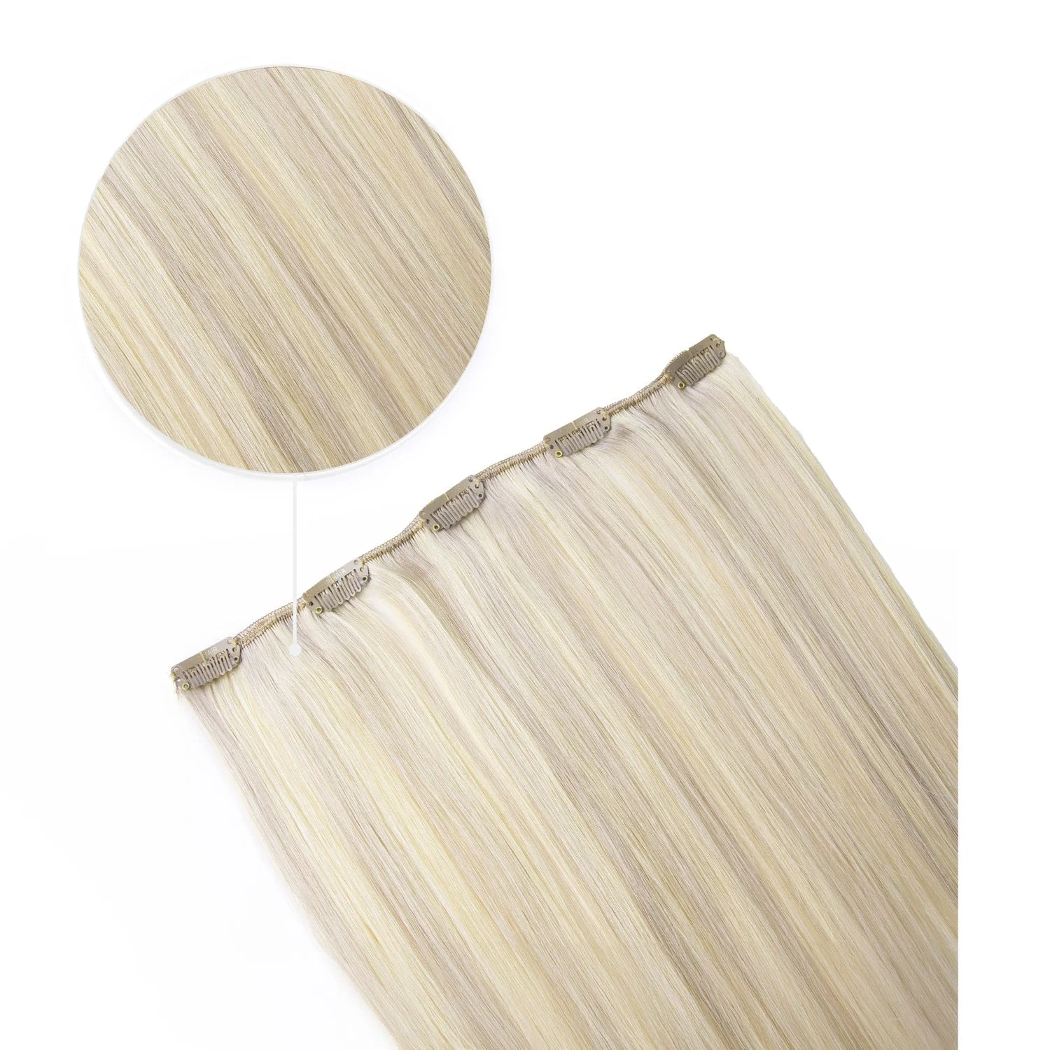 One Piece Remy Clip In Human Hair Extensions #60/SS