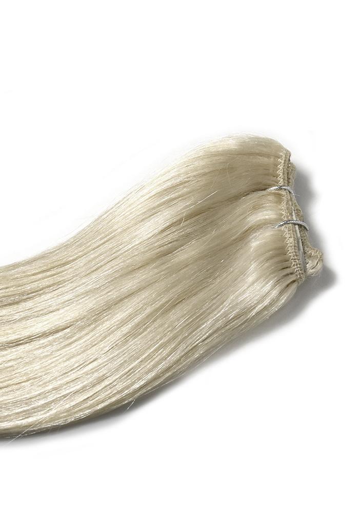 One Piece Top-up Remy Clip in Human Hair Extensions - Ice Blonde - Image 3