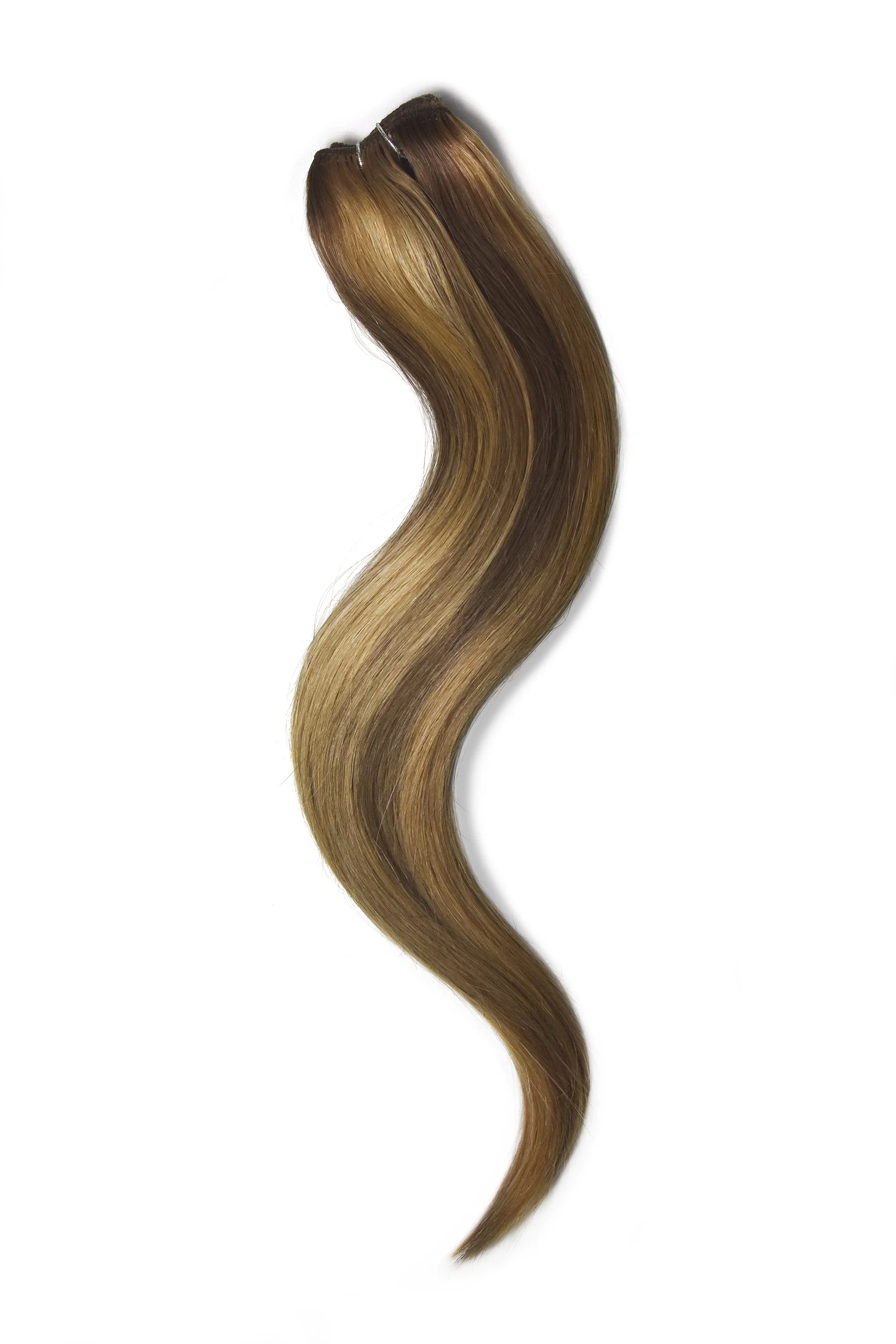 One Piece Top-up Remy Clip in Human Hair Extensions - Hazelnut Brondie (#6/27) - Image 3
