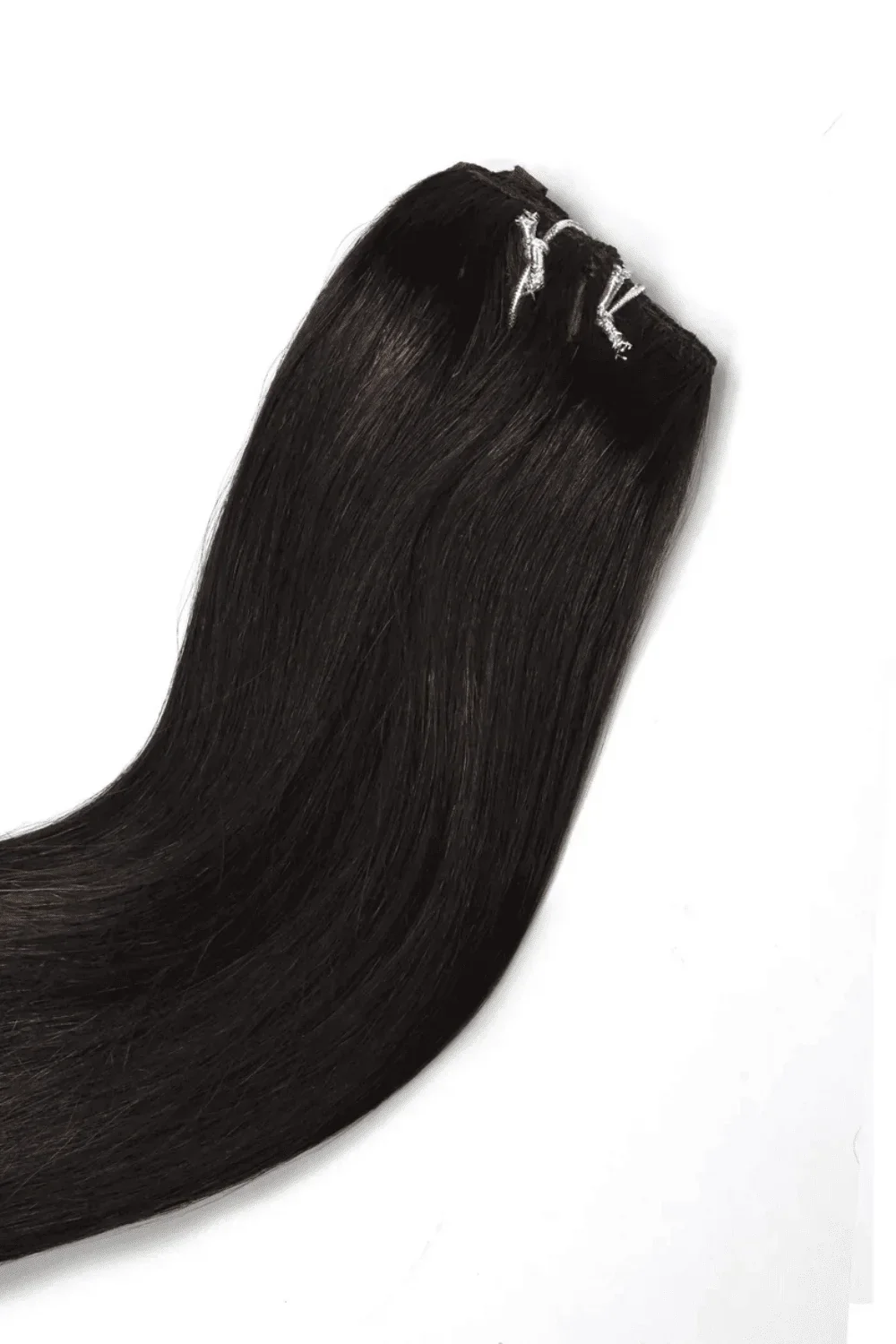 Darkest Brown (#2) Quad Weft Clip In One Piece Hair Extensions - Image 5