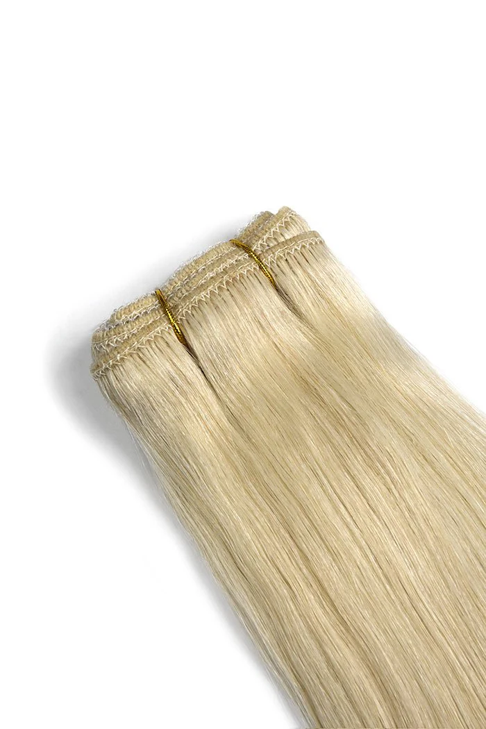 Remy Royale Double Drawn  Human Hair Weft Weave  Extensions - Ice Blonde - Image 3