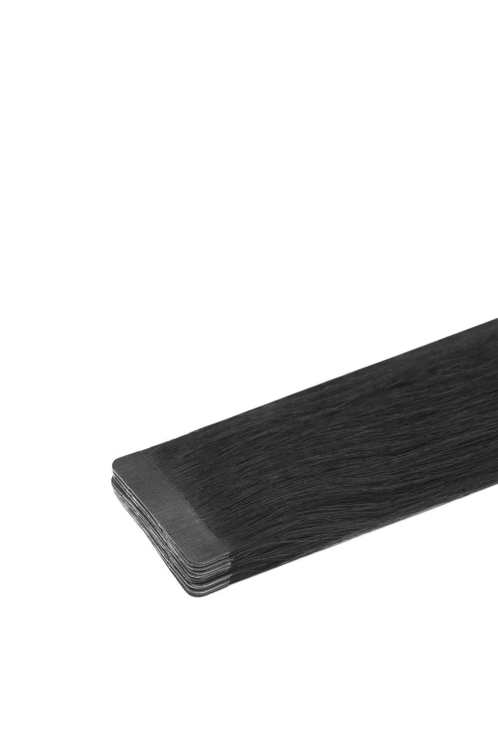 Remy Royale Double Drawn Tape Hair Extensions - Jet Black (#1) - Image 2