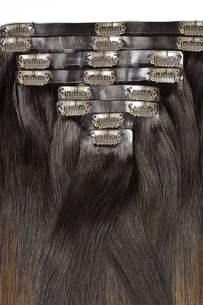 Remy Royale Seamless Clip ins - Espresso Melt Balayage - Image 2
