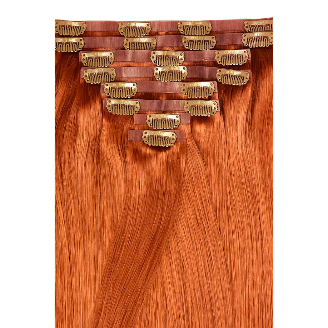 Remy Royale Seamless Clip ins - Flaming Ginger (#350) - Image 2